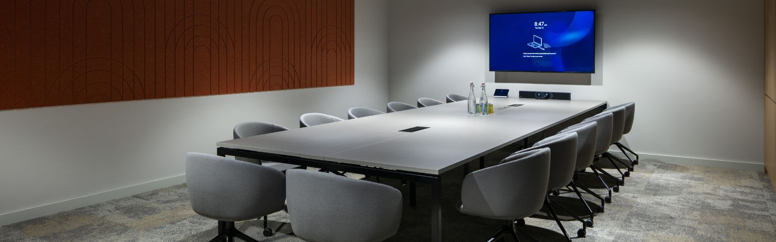 Conference room utilising technology for professional video calling