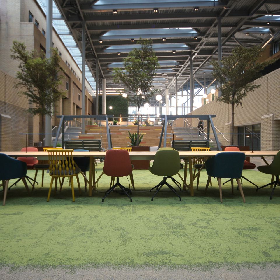 Open roofed creative meeting space